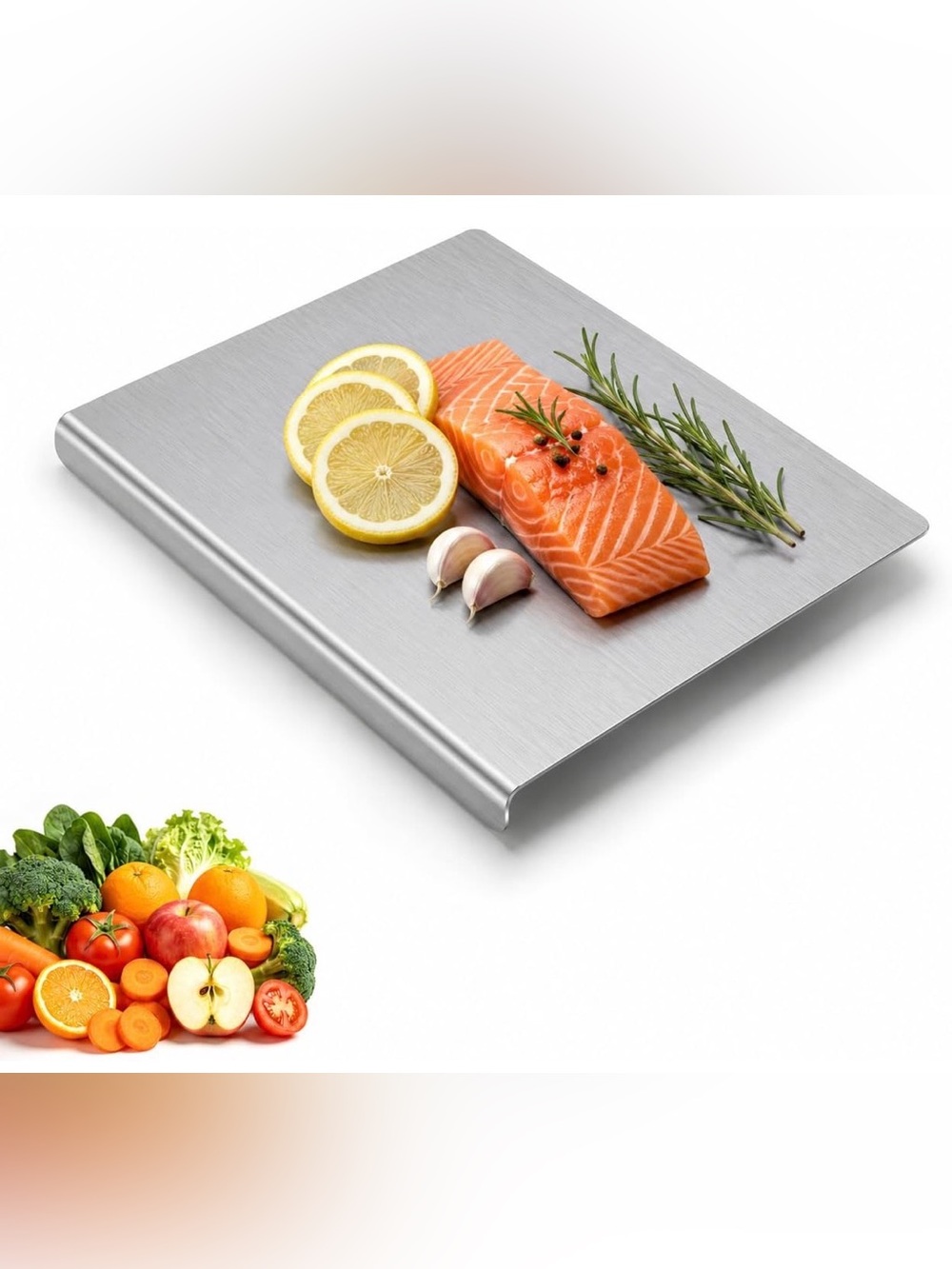 19.5 × 15.5” Pure Titanium Cutting Board with Cutting Mat